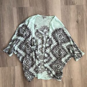 Charlotte Russe Turquoise Short Sleeve Cardigan
